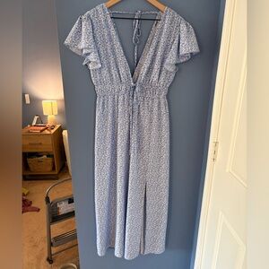 Floral Blue Maxi Dress